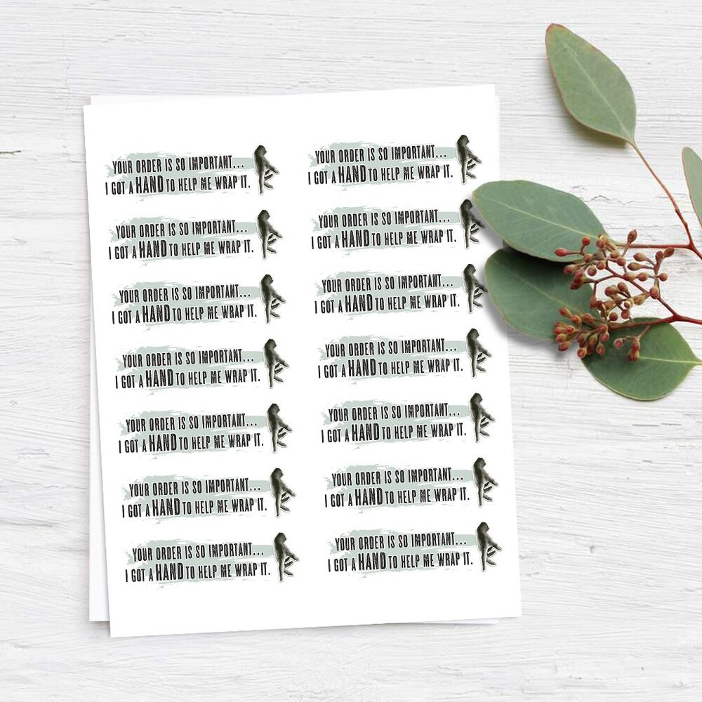 NEW! Helping Hand Sticker Labels – (48 ct) - Picture 2 of 5